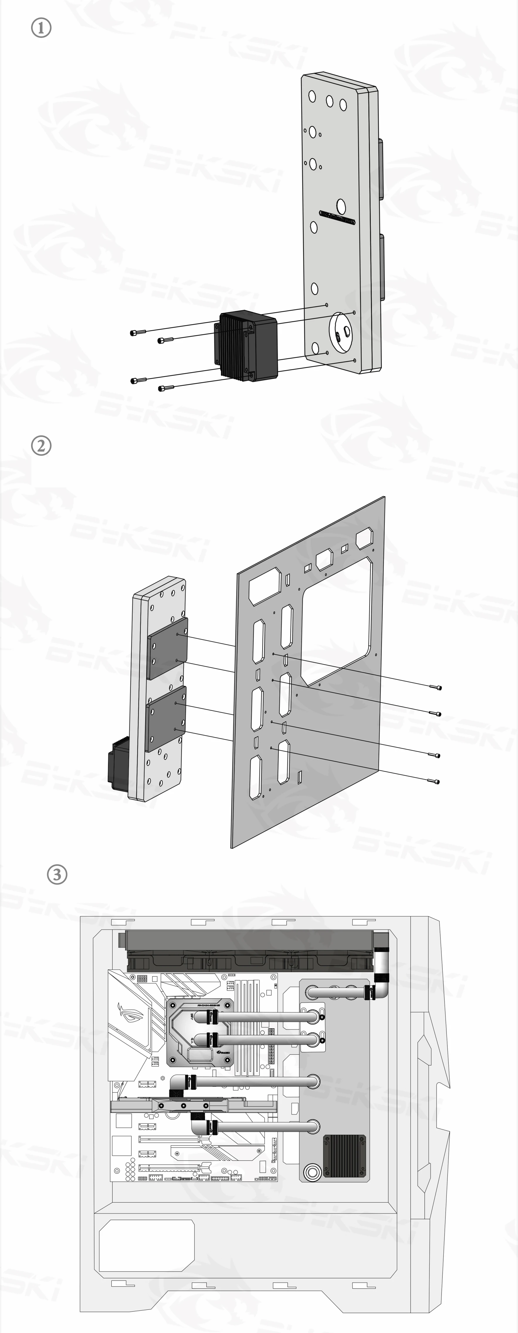 BYKSKI акриловый бак использовать для Antec DA601 чехол компьютера/3PIN 5V D-RGB/Combo DDC насос холодный канал воды решение