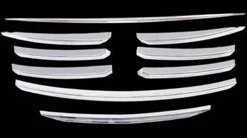 

Car body cover protect detector ABS chrome trim Front up Grid Grill Grille molding 9pcs For Mazda CX-5 CX5 2015 2016