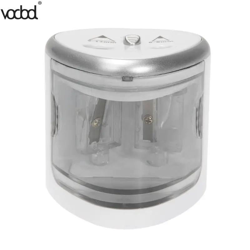 

VODOOL Electric Pencil Sharpener Creative Automatic Two-Hole Electric Touch Switch Pencil Sharpeners Apply To 6-8mm And 9-12mm