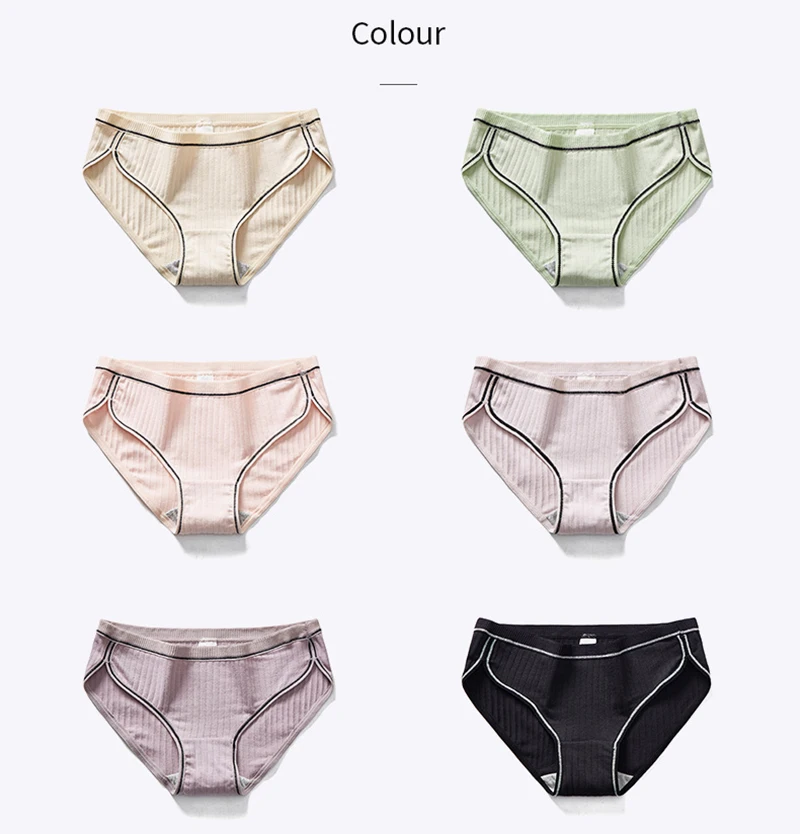 Cotton Panties For Women Seamless Briefs Underwear Sexy Underpants Solid Low-Waist Comfort Female Fashion Intimates XXL#D