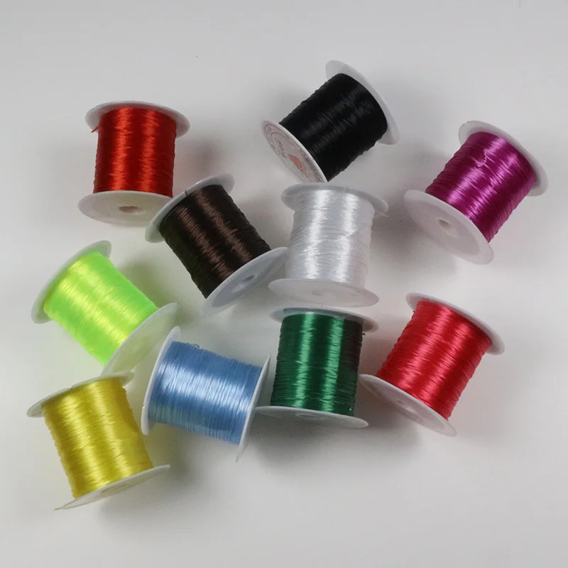 

10 Yard/roll Elastic Cord 1mm Bracelets Stretchy String Colored Crystal Beading Thread for DIY Beading Jewelry Making Materails