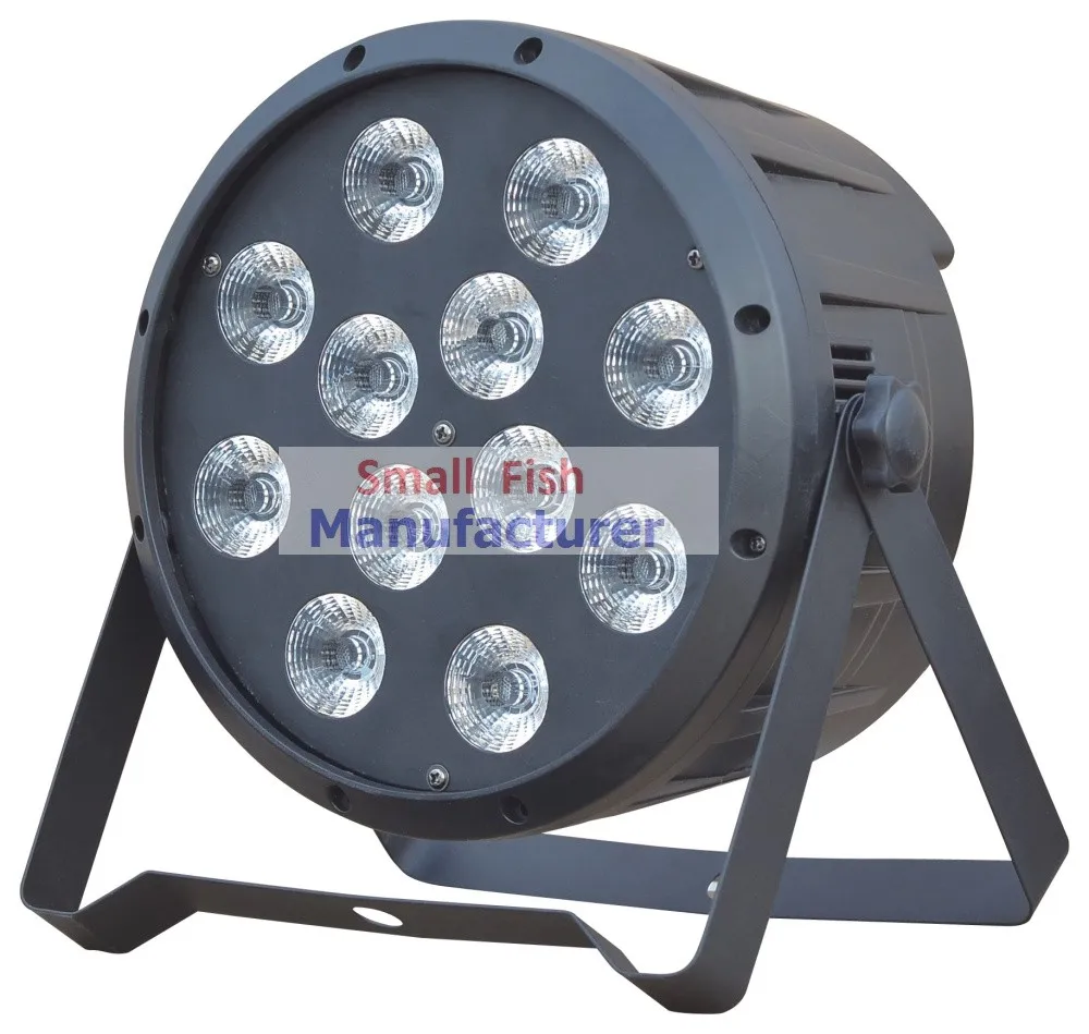 Горячая Led Par Can 12X10 Вт 4в1 RGBW Led Стандартный тонкий прожектор стробоскоп DMX клубный дискотечный Профессиональное Освещение сцены оборудование лазерный проектор