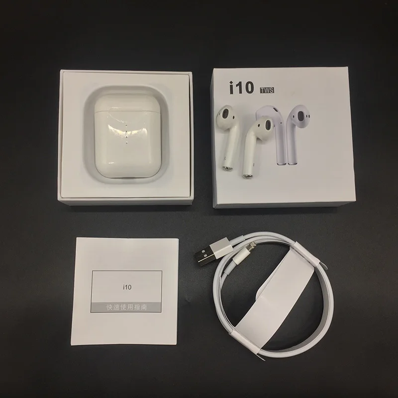 

Dropshipping i10 TWS Bluetooth 5.0 Earbuds TWS i10 Wireless earphones Support Touch Control Wireless Charging Binaural Calling