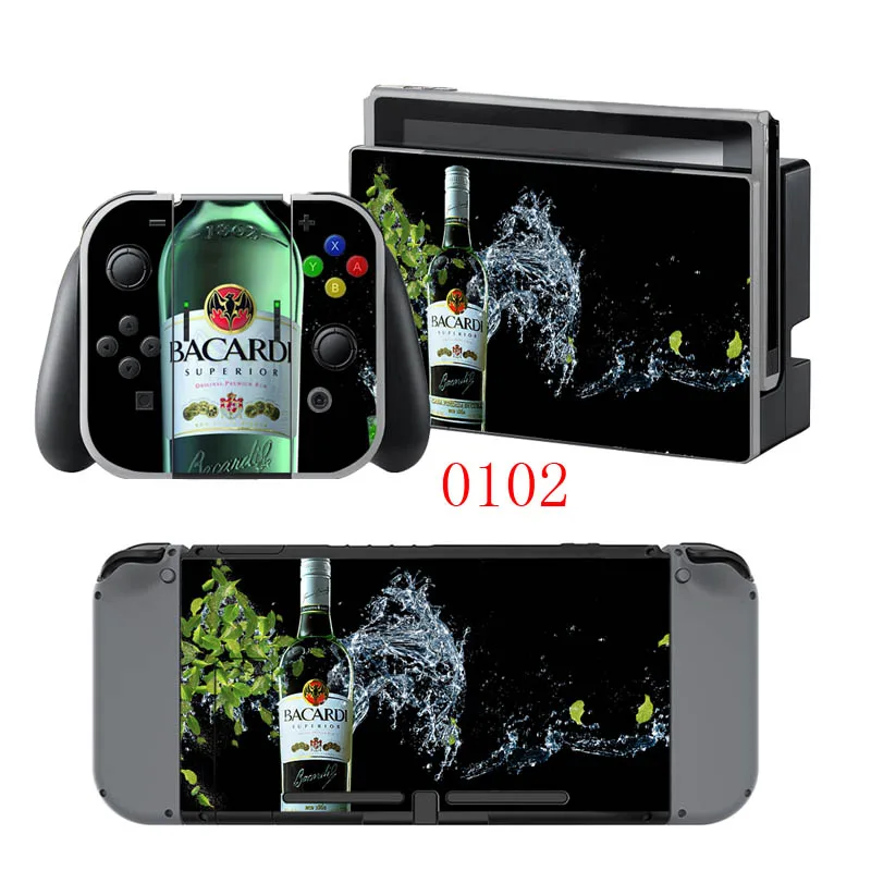 OSTSTICKER Bottle Vinyl Decal Cover Skin Sticker For Nintendo Switch