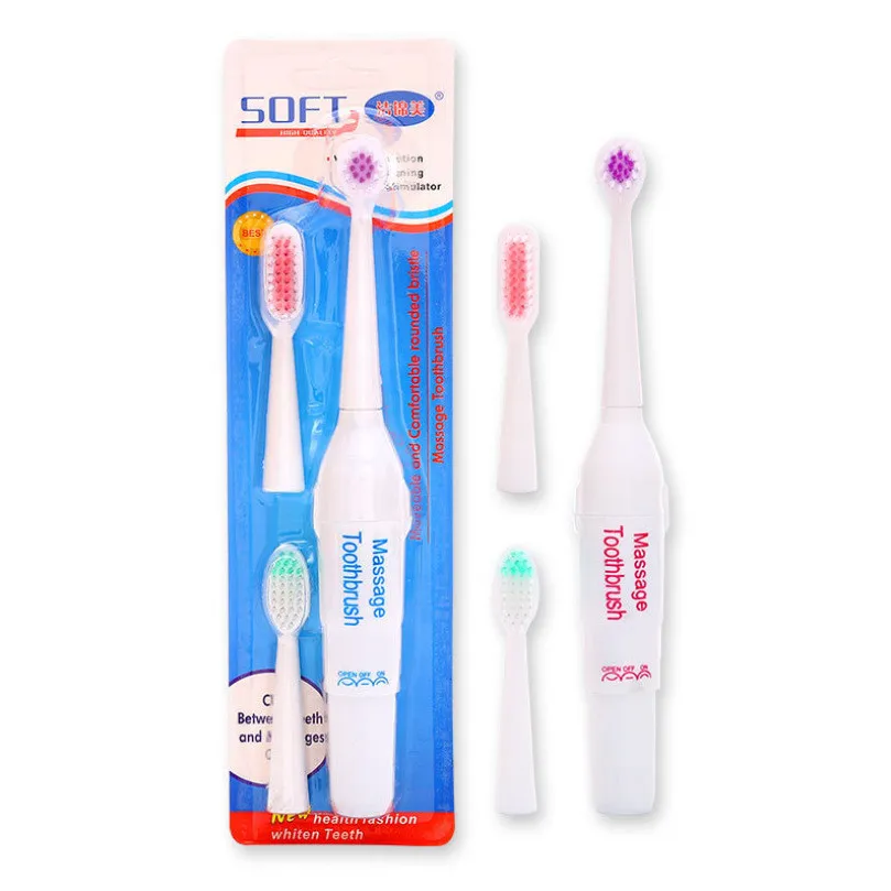 Children Electric Toothbrush Kids Home Soft Hair Electric 3 Pcs Replace Clean Head Teeth Brush for Kids Baby Teething Oral Care
