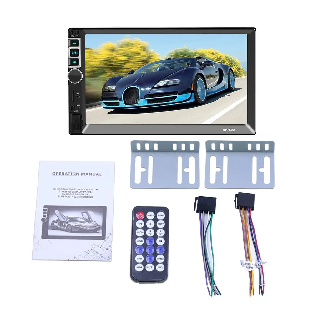 

AUTOECHO 7 Inch 2 DIN MP5 Car Player Bluetooth Touch Screen Stereo Radio Rear View Camera Supports For Android & For IOS System