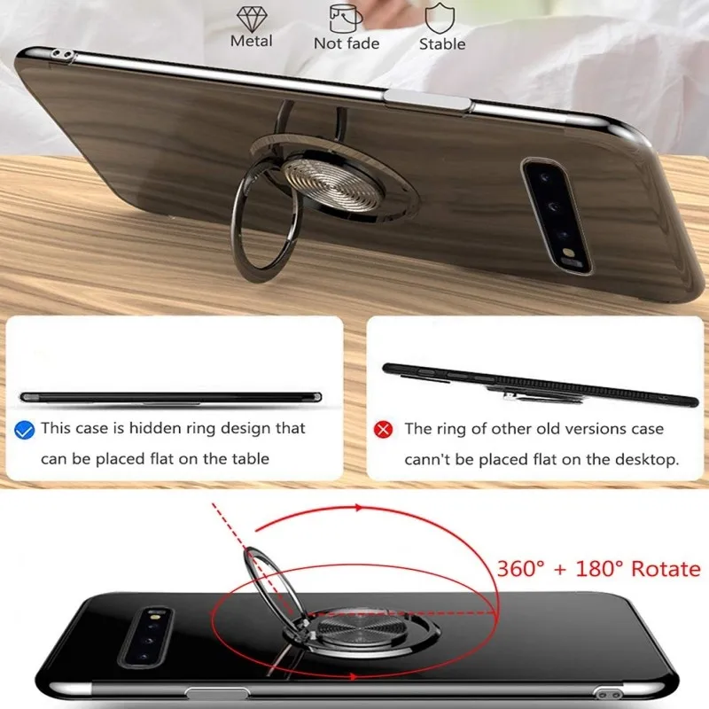 Чехол для Samsung Galaxy S10E S10 Plus чехол с кольцом и подставкой Магнитный S9 S8 Note 10