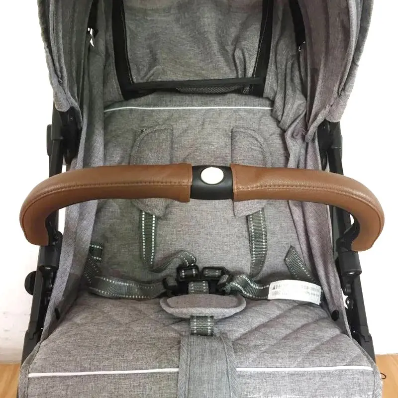 Stroller Handlebar Cover Pram Stroller Accessories Leather Covers Handle Wheelchairs Baby Armrest Pu Protective Case 4pcs/Set for Yoyaplus