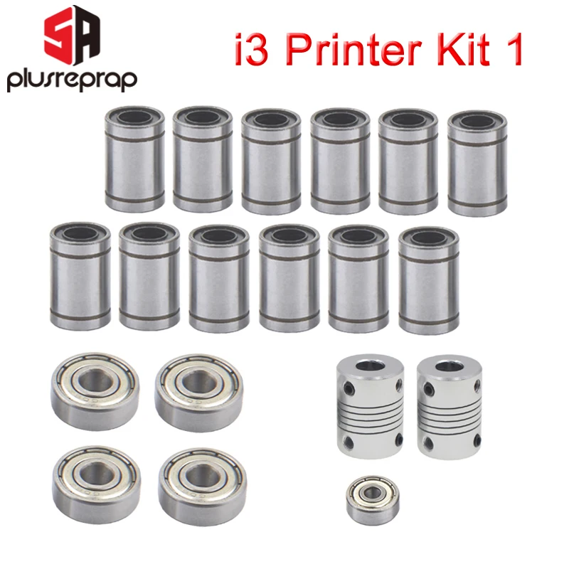 3D طابعة Reprap I3 حركة كيت GT2 حزام بكرة 608zz 624zz الكرة تحمل LM8UU الخطي تحمل 5x8 المقرنة رمح 3D طابعة Reprap I3 حركة كيت GT2 حزام بكرة 608zz 624zz الكرة تحمل LM8UU الخطي تحمل 5x8 المقرنة رمح