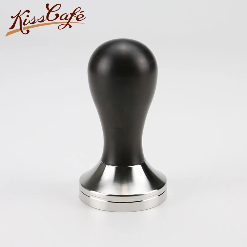 41/49/51/53/57.5/58/58.35mm African Black Wood Tamper Coffee Powder Hammer with 304 Stainless Steel Base Coffee Accessories 41/49/51/53/57.5/58/58.35mm African Black Wood Tamper Coffee Powder Hammer with 304 Stainless Steel Base Coffee Accessories