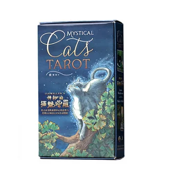 

Cat Tarot Cards Divination Cards Game 12*7cm Cards Chinese Version For Family/Friends