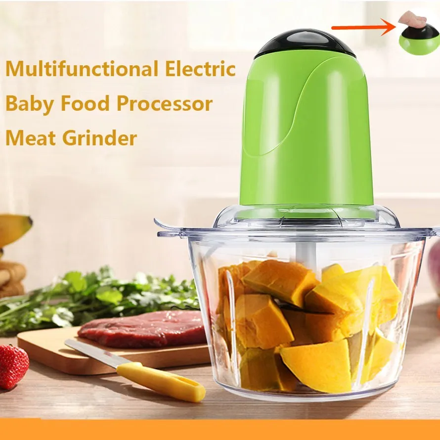 

Powerful Meat Grinder Multifunctional Household Electric Food Processor Stainless Steel Meat Cutter Blender Chopper EU Plug