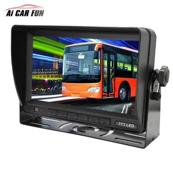 

7Inch 5W 2way AV1 AV2 video input LCD Digital High-definition HD DVD VCD Color Screen 12V different language Car Display Monitor