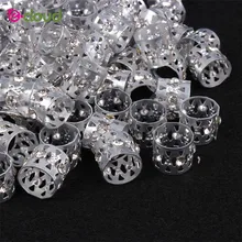 50 шт серебрянный металлический волос кольцо дредлок бусины дредс регулируемые косы манжеты бусины для волос косы для наращивания волос со стразами