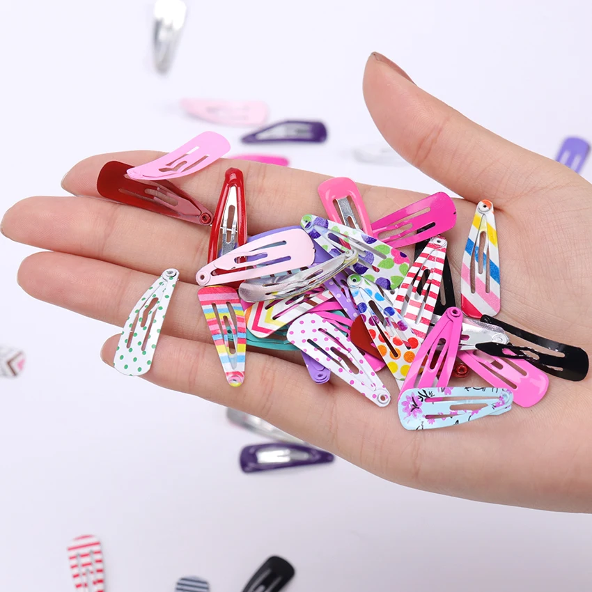 10PCS/Set New Lovely Heart Type Metal Candy Color Girls Hairpins Hair Clip Kids Headwear Children Accessories Baby BB Clips