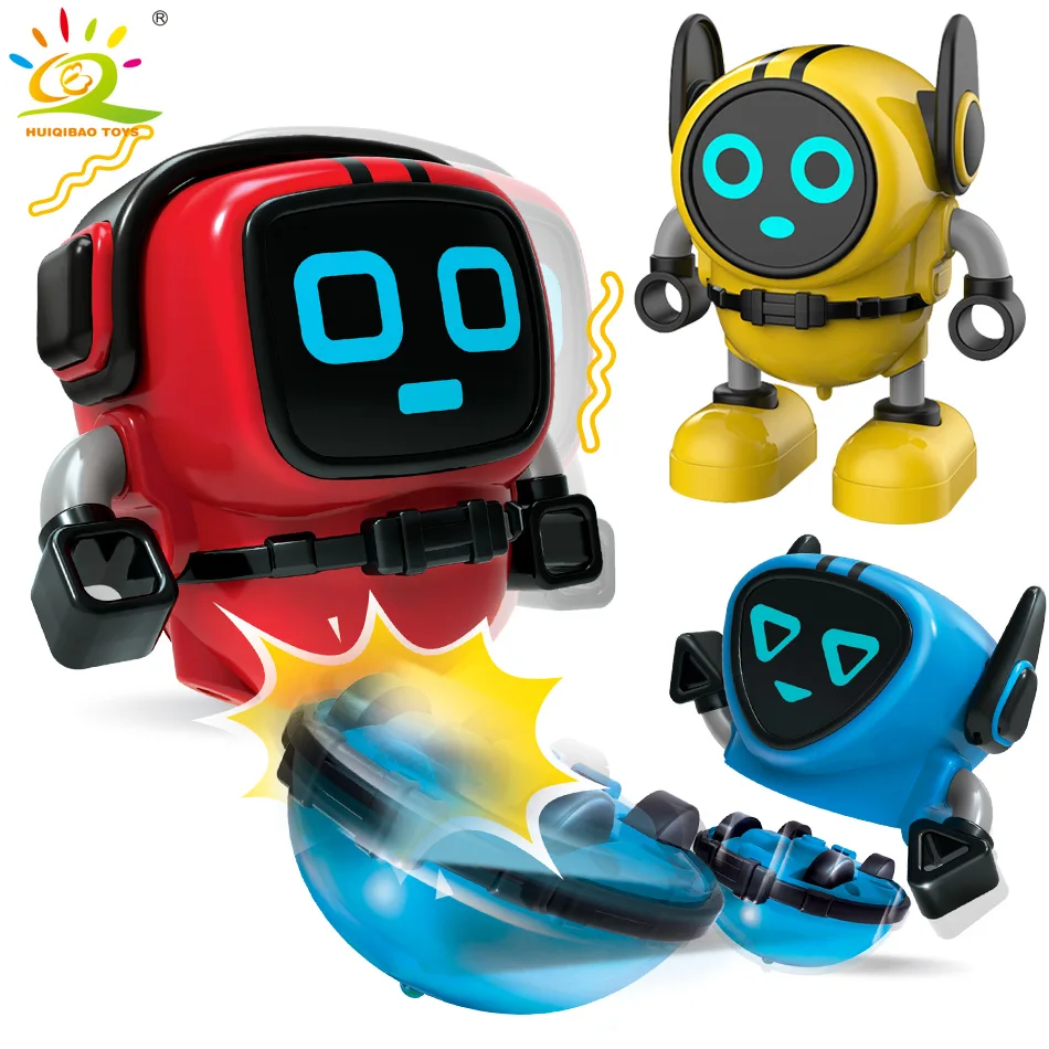 

3color Funny Dance Robot Spinning Top with Launchers Multifunction Spinner Pull Back Car Educational Toys For Children Boy Gift