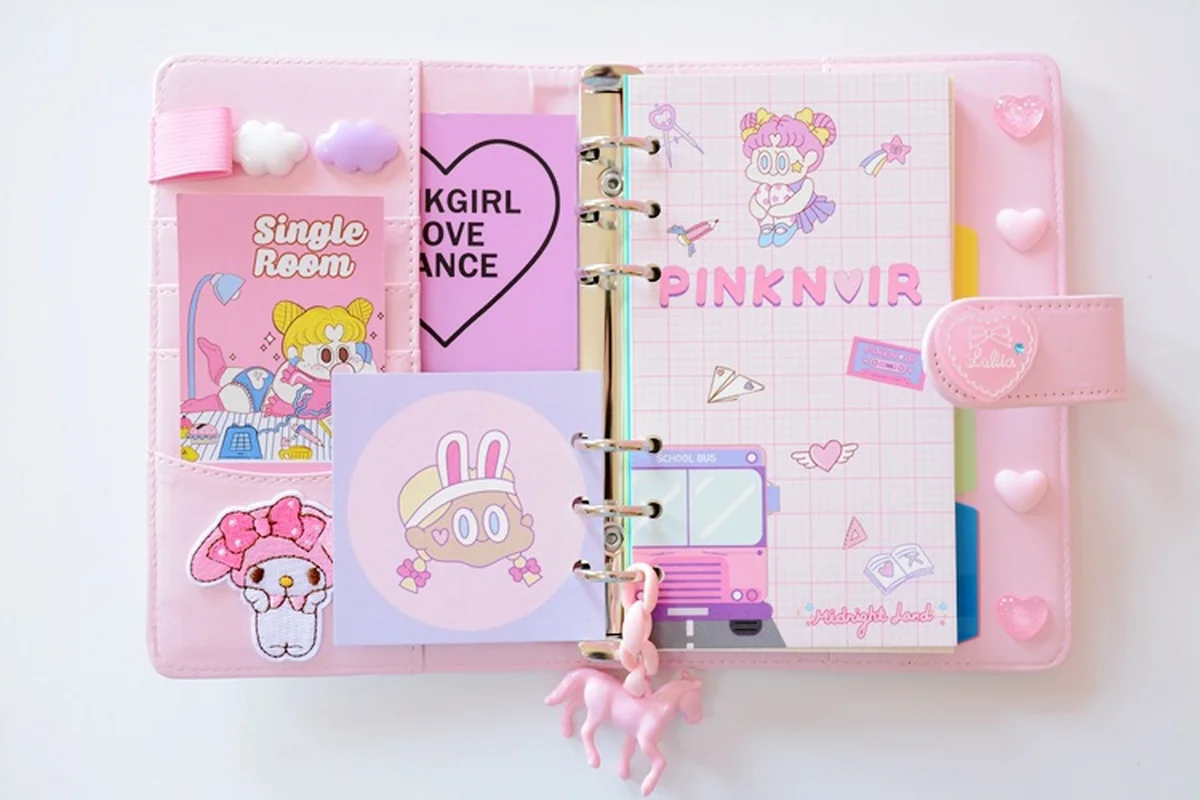 Cute Kawaii A6 Notebook макарон кожа сделай сам свободный листовой журнал дневник спираль