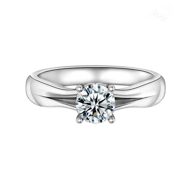 

1 carat 925 sterling silver female Fashion ring custom wedding customized diamant ring (XJ)