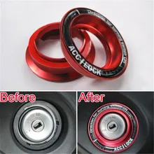 BBQ@ FUKA 1 шт. синий алюминиевый сплав автомобильный брелок ключа зажигания ключ замок Замочная скважина декоративная крышка кольцо отделка Подходит для Ford Focus 2005-2012