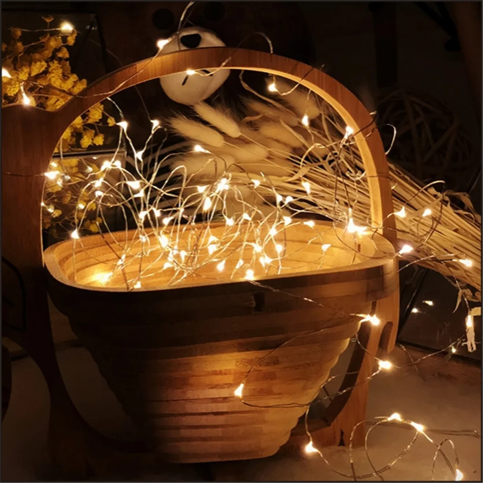 Праздничный медный провод светодиодный гирлянда 3 м/5 м для украшения свадебной вечеринки/Рождественский треен/детский домашний