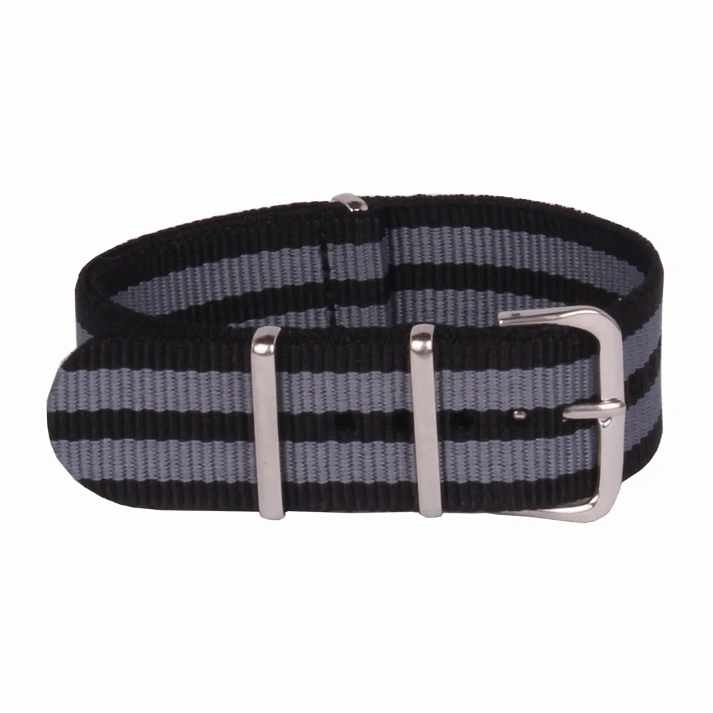Buy2 скидка 10%) 24 мм Cambo Черные Серые военные часы армейские нейлоновые Ремешки для