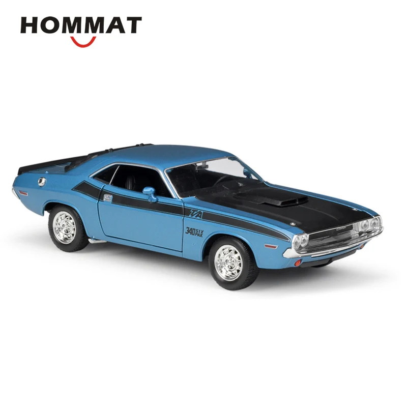 Hommate Simulation Welly 1:24 Scale 1970 Dodge Challenger T \ A Модель из сплава мышц литые игрушечные машинки Коллекционная модель автомобиля