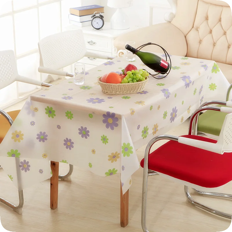 RUBIHOME 130x180cm PVC Tablecloth Printed Floral Stripe Geometric Design Table Cover Waterproof Home Decoration Cheap Price