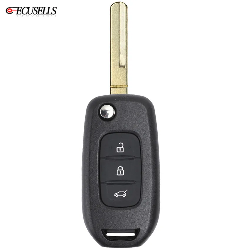 

3 Button Folding Flip Remote Smart Car Key Shell Case Housing for Renault Kadjar Captur Symbol Megane 3 2013 2014 2015 2016 2017