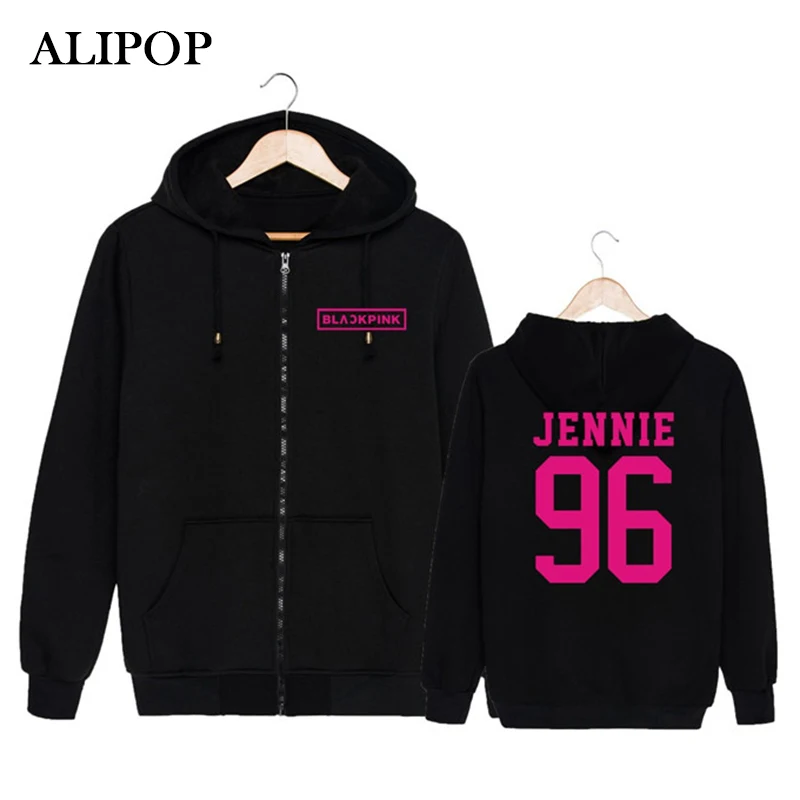 KPOP Korean Fashion Black Pink Blackpink Album BOOMBAYAN Cotton Zipper