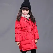 2016 Девушки Зимнее Пальто Мода Девушки Зима Пуховики Пальто теплый Малыш 100% Толстая Утка Дети Куртку Детей Outerwears Для холодной