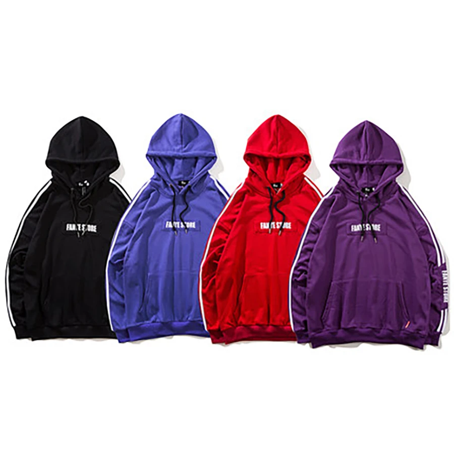 Teen Purple Youth Autumn Hoodie Casual Retro Streetwear Hip Hop Mens