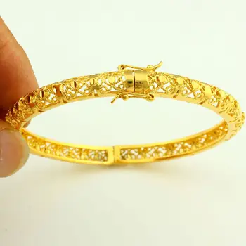 

New Ethiopian Bangle Women Gold Color Dubai Bride Wedding African/Arab/Middle East Bracelet/Bangle Jewelry