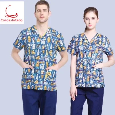 

Surgical coat brush hand suit cotton men and women doctors and nurses uniform