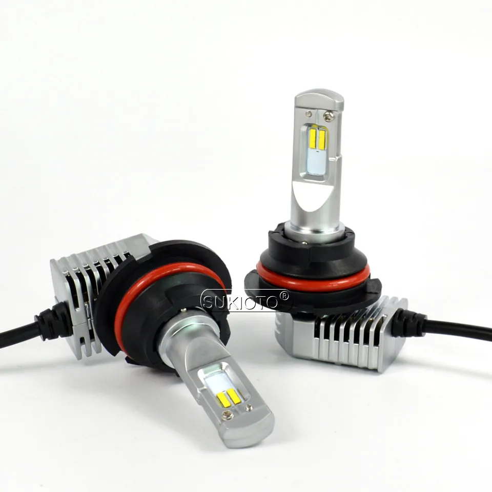 SUKIOTO 2PCS LED Headlight H7 H11 H8 HB4 HB3 9004 5202 H16EU Auto Headlamp Bulbs 5 Patent LED 6500K 40W Car Styling accessories (3)