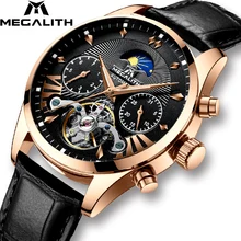 MEGALITH Men Watches Top Brand Waterproof Automatic Mechanical Watch Men Fashion Business Tourbillon Watch Male Sport Wristwatch MEGALITH Men Watches Top Brand Waterproof Automatic Mechanical Watch Men Fashion Business Tourbillon Watch Male Sport Wristwatch