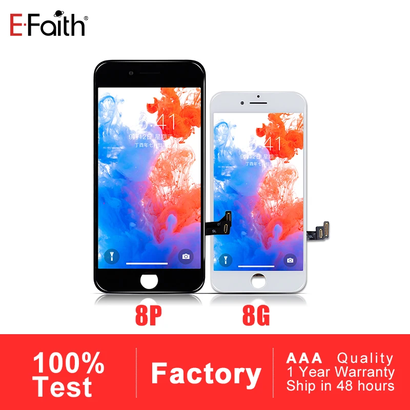 Efaith класса AAA 50 шт. для iPhone 8 ЖК дисплей plus экран Замена объектива Pantalla с сенсорным экраном|pantalla touch|lcd display