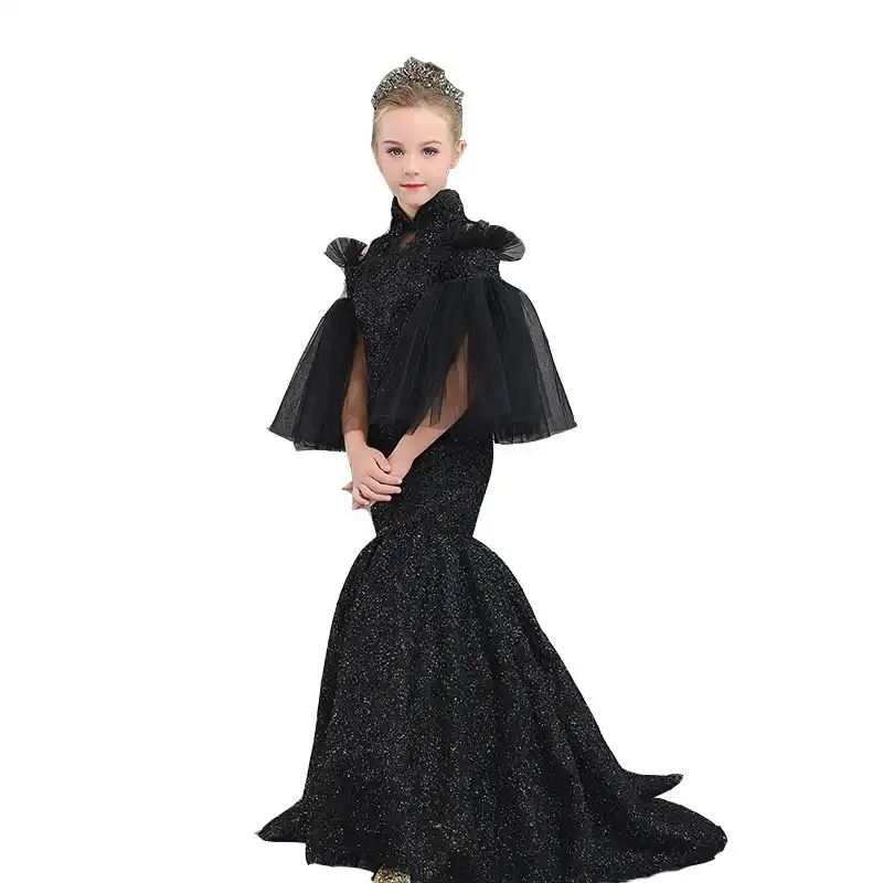 trumpet flower girl dress