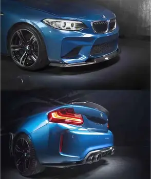 

Carbon Fiber CAR FRONT LIP BUMPER + SPOILER+REAR TRUNK DIFFUSER +SIDE SPLITTERS COVER FOR BMW M2 F87 2016 2017 2018