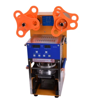 

Digital Automatic Cup Sealing Machine Of Tea Estate Bubble For Drinking Stainless Steel Material QF08 220V/110V