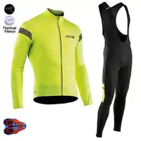 2018 Pro Winter thermal Fleece NW Team Cycling Jersey Long Sleeve Jerseys Cycling Bib Pants Set Cycling Clothes 9d Gel Pad kits