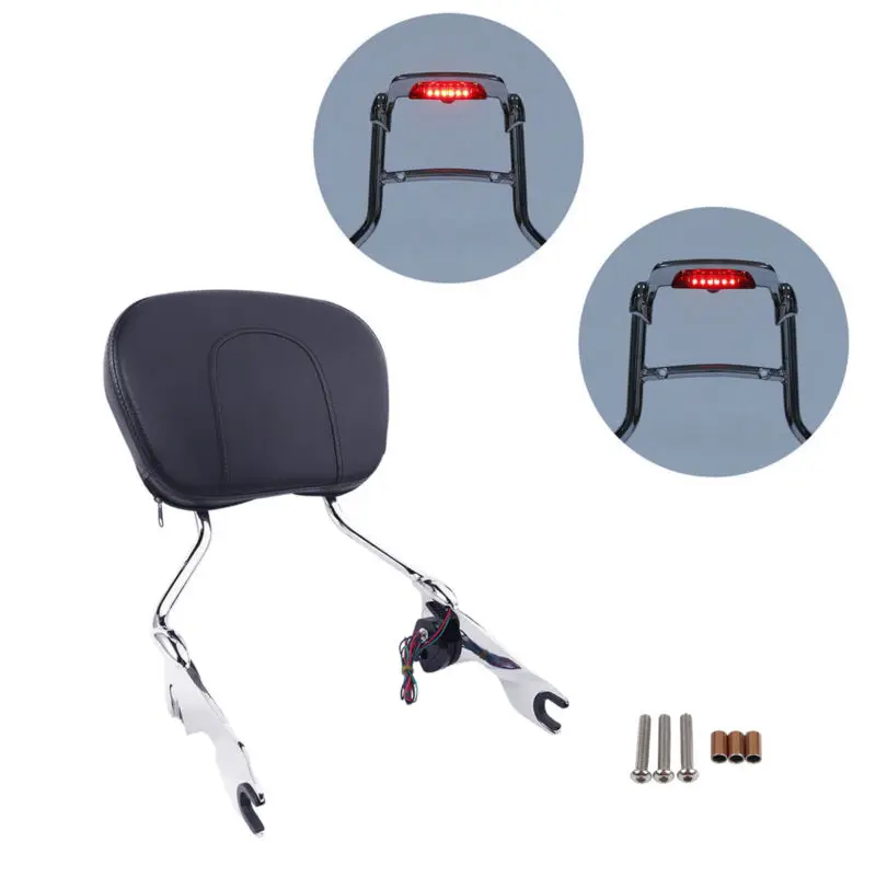 Sissy Bar Upright + Brake Light For Harley 09 18 Touring FLHR FLHX