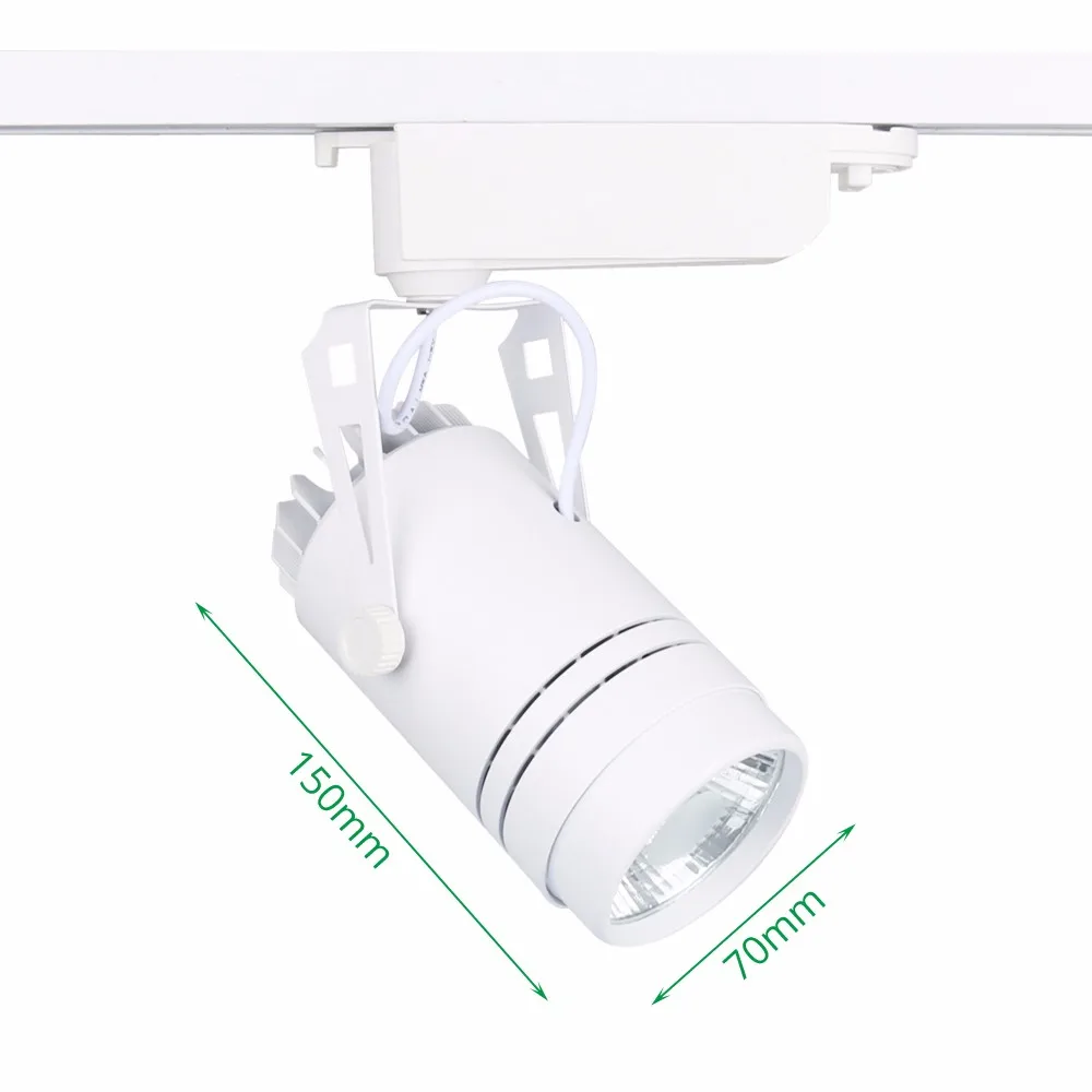 Светодиодный свет для отслеживания Dimmable 15W Spot Rail Lamp Одежда Обувной магазин Магазин Выставочный зал Фокусировочные светильники Прожекторы Освещение освещения