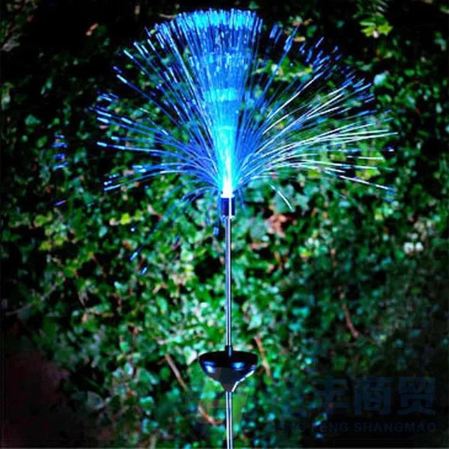 Best Offers Solar Powered Lamp Optical Fiber Garden Solar Light Novelty Color Changing LED Outdoor Lawn Night Decorative Lamp