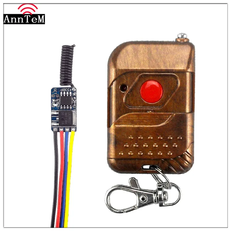 

Anntem brand RF 1CH 433mhz Wireless Remote Control Presenter Switch 12v DC3.3V to 24V Led Learning System Transmitter Receiver