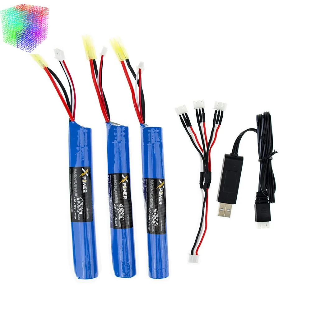 gun battery 7.4v 1500mah lipo  (21)
