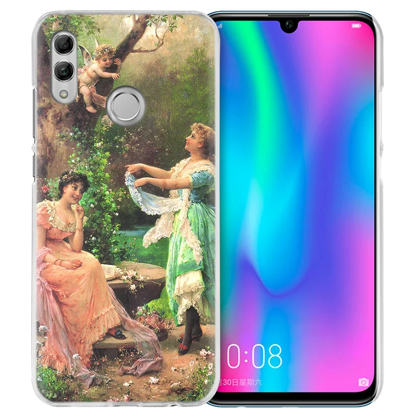 Ангела Купидона, арт Краски чехол для huawei Honor 8X Y9 9 10 Lite Play 7C 8C 8S 8A фотоаппаратов моментальной печати 7S 7A Pro V20 20i Y6 Y7 Y5 жесткий чехол из ПК для телефона