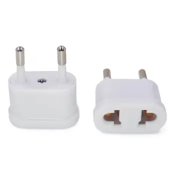 

4MM/4.8MM US USA to EU EURO Europe Travel Power Plug Adapter Charger Converter for USA Converter White