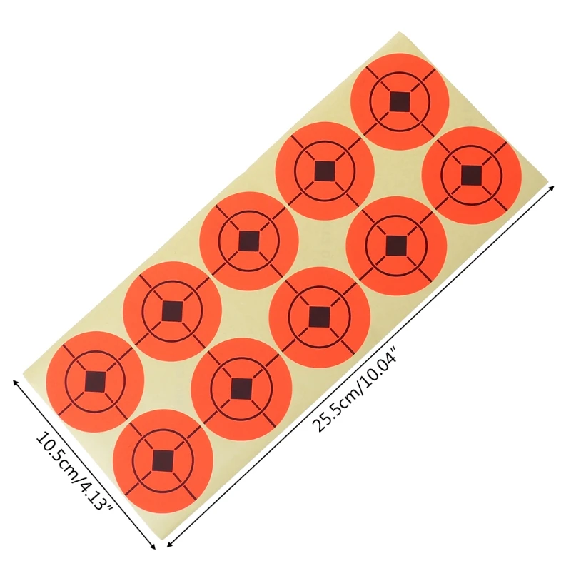 25 шт. наклейка для съемки круглая оранжевая цель самоклеющаяся цель неоновый 5 см аксессуар