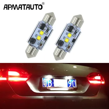 

2x Car Led Error Free 36mm C5W 6-SMD 5730 Lamp 12V License Plate Lights For Volkswagen VW Golf 3 4 5 6 Passat 3c B6 B5 Polo