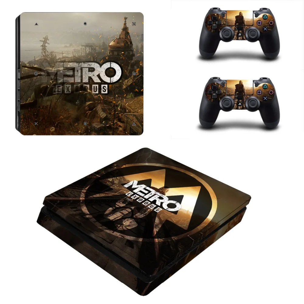 Наклейка Metro Exodus PS4 Slim Skin Виниловая наклейка для консоли PlayStation 4 и контроллера